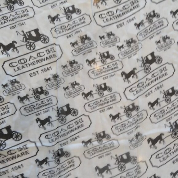 NEW AUTHENTIC 2023 COACH LEATHERWARE 100% SILK SCARF SCARVE BLACK WHITE 60"X20" - Picture 5 of 14